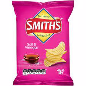 Potato Chips Salt & Vinegar Crinkle Cut  18 X 45G Smiths