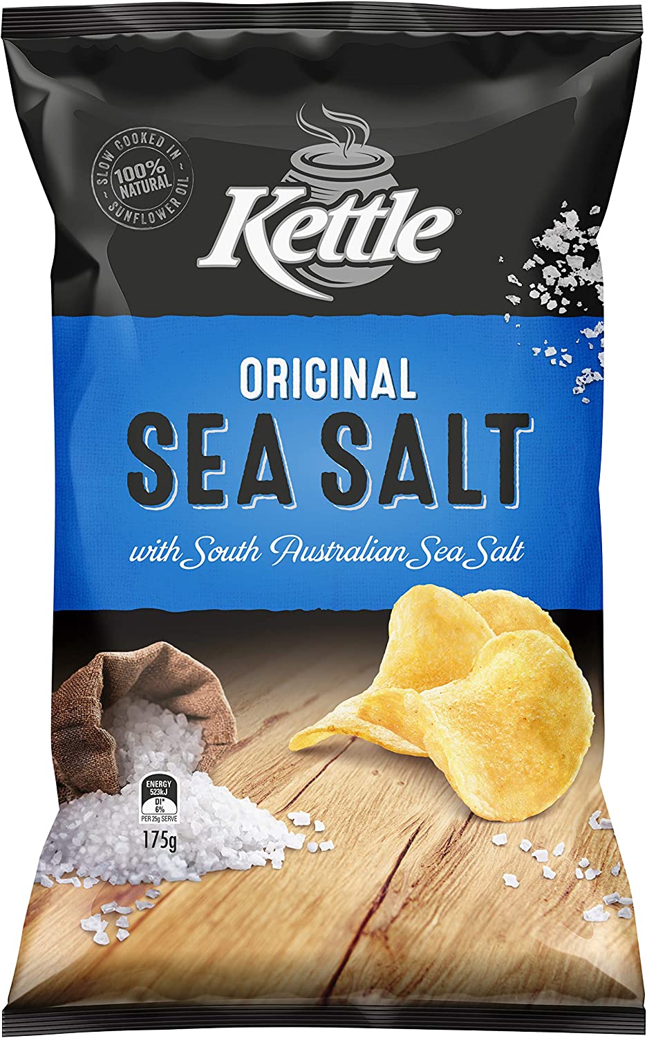 Potato Chips Sea Salt Gluten Free  12 X 175G Kettle