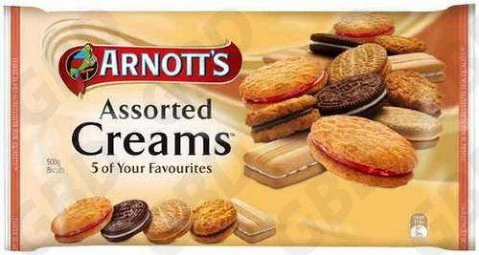 5 Pack Arnotts Biscuits Cream Assorted 500G