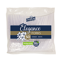 1000 Plastic Knives Elegance Biodegradable White