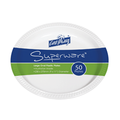 50 Castaway Plates Plastic 225 X 275Mm (9 X 11 Inch)  Oval