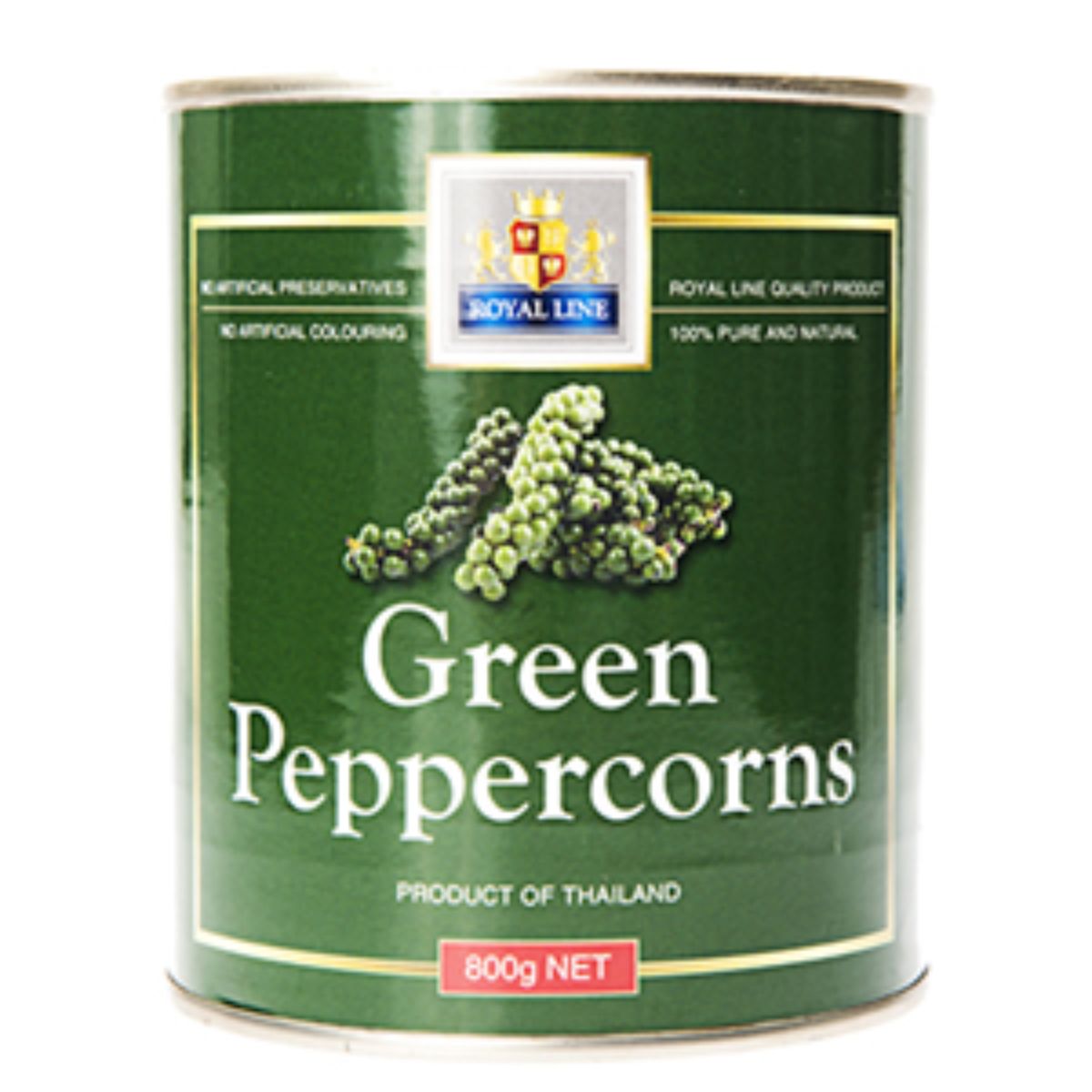 12 X Royal Line Peppercorns Green In Water 800G