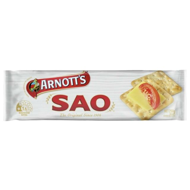 20 x Sao Crackers Arnott's 250G Arnotts