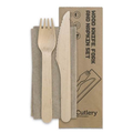 100 Wooden Knife Fork Napkin