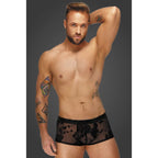 Noir Flock Embroidery Short Shorts