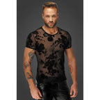 Noir Flock Embroidery T Shirt