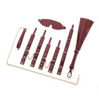 Daytona 8 Pc Deluxe Bondage Play Kit Burgundy Gold