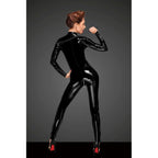 Noir Pvc Overall With 3 Way Zipper Black