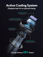 Aukey MagFusion Dash Pro Qi2 Active Cooling Wireless Charging Phone Mount