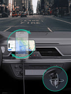 Aukey MagFusion Dash Pro Qi2 Active Cooling Wireless Charging Phone Mount