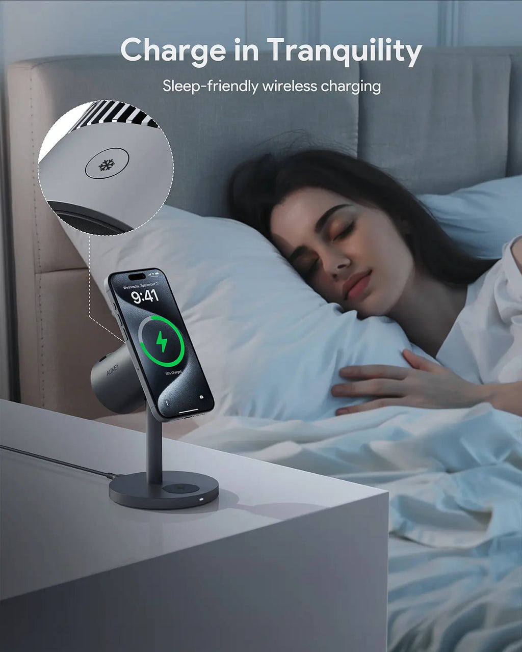 Aukey MagFusion 3-in-1 Pro Qi2 Active Cooling Wireless Charging Station