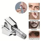 Washable Manual Nose Hair Trimmer For Men And Womens, Stainless Steel, Portable Nose Hair Clipper