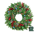 Pre-Lit Christmas Wreath With Led Lights
