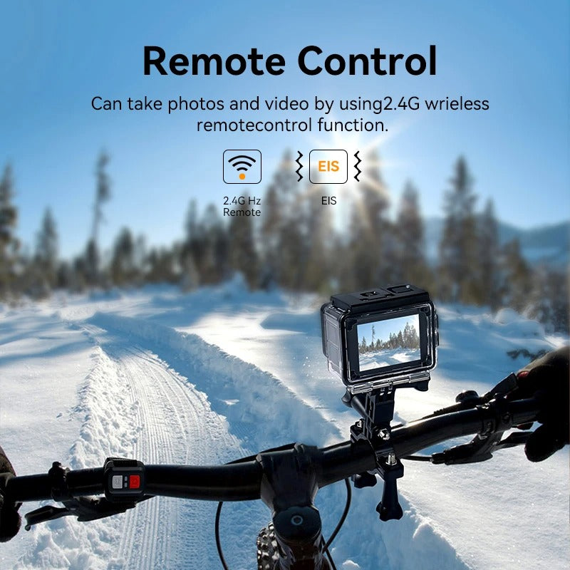 4K Sports Action Camera with WiFi Mini Cam Black
