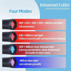 3-in-1 Red Light Therapy Wand Infrared & Blue Light Blue