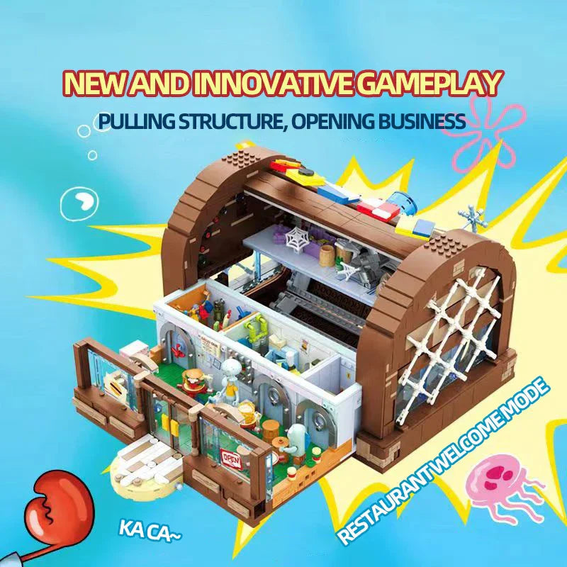 Spongebob Krusty Krab Building Blocks Toy Set