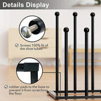 Black Metal Shoe Rack Organizer for Entryway