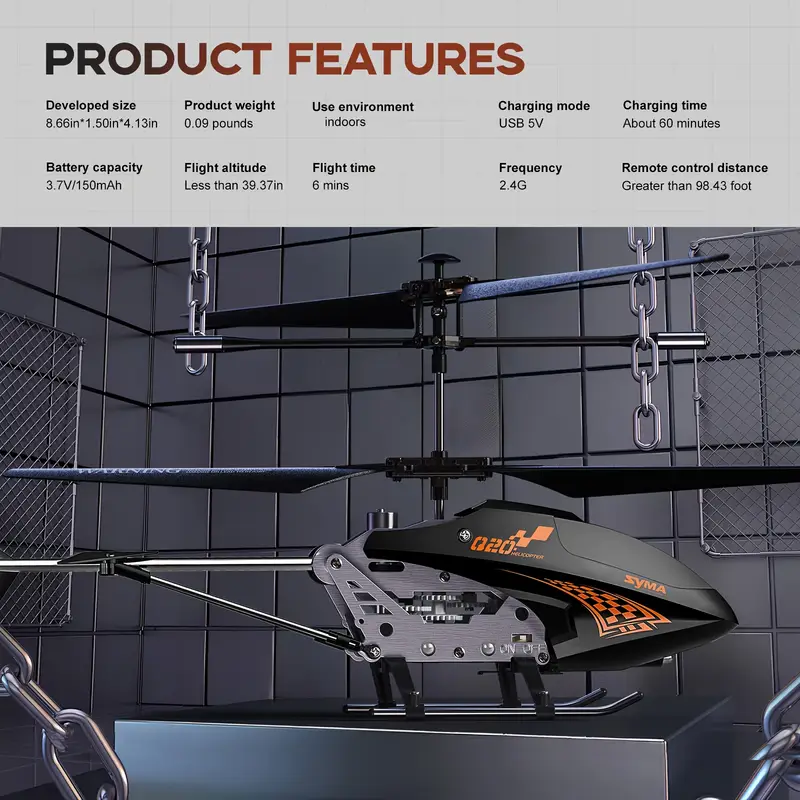 Remote Control Helicopter with Altitude Lock for Kids