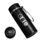 1L Thermos Bottle with LED Temperature Display Black