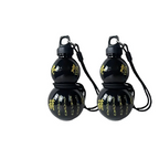 2pcs 800ml Gourd Water Bottle Black