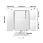 Trifold LED Makeup Mirror Beauty Lights