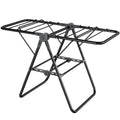 2-Tier Foldable Clothes Drying Rack  for Balcony Bay Window-White