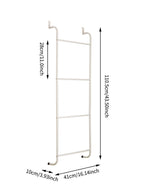 Over The Door Towel Rack Metal Behind Door Hanger for Bathroom Bedroom-White