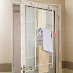 Over The Door Towel Rack Metal Behind Door Hanger for Bathroom Bedroom-White