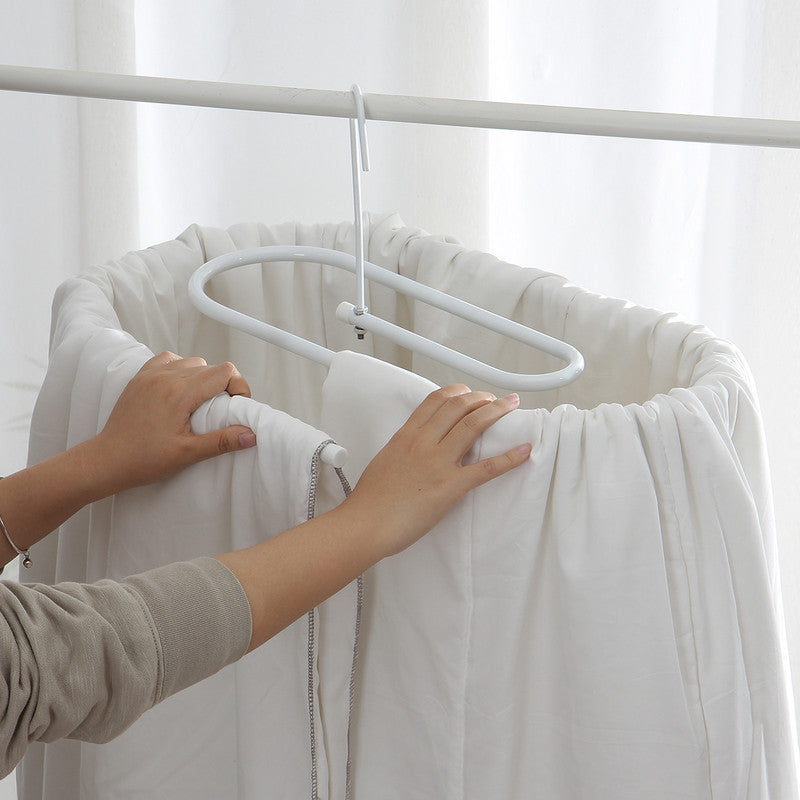 Elliptical Spiral Drying Rack for Quilt -White