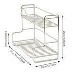 Mini Stainless Steel Kitchen Spice Storage Rack Bathroom And Toilet Organizer Rack-Silver