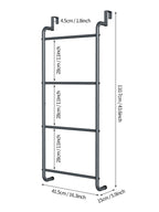 Over The Door Towel Rack Metal Behind Door Hanger for Bathroom Bedroom-Grey