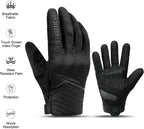 Breathable Mesh Motorcycle Gloves Touchscreen with TPR Palm Pad Hard Knuckle-Back-Medium