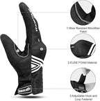 Breathable Mesh Motorcycle Gloves Touchscreen with TPR Palm Pad Hard Knuckle-White-XLarge