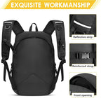 Motorcycle Backpack for Men, Waterproof Helmet Backpack with Reflective, Motorcycle Bag Helmet Bag-Black