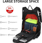 Motorcycle Backpack Waterproof Carbon Fiber-Blue