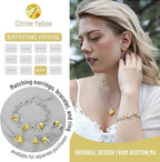 Infinity Love Heart Necklace, Birthstone Necklace for Women, Jewelry for Women with Healing Crystals, Allergy Free Pendant Necklace-11b-November-Citrine Yellow