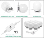 Hollywood LED Vanity Mirror Lights Kit, Dimmable Stick on USB Vanity Lights,Makeup Light Strip for for Bedroom, Dressing Room, Wedding, Party illuminating, CRI>90 (4000K Natural White 14 Bulbs 5V USB)