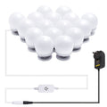 Hollywood Mirror Lights Makeup Vanity Lights, LED Vanity Mirror Lights Kit for Dressing Table, Dimmable and Adapter Plug in, Mirror Not Included (16 Bulbs Natural White)