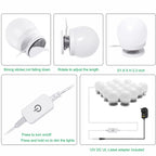 Hollywood Mirror Lights Makeup Vanity Lights, LED Vanity Mirror Lights Kit for Dressing Table, Dimmable and Adapter Plug in, Mirror Not Included (16 Bulbs Natural White)