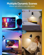 Battery Operated Wall Lights 2 Pack Rechargeable Wall Lights Indoor Touch Dimmable with Remote Control,Magnetic Wall Sconce Lights Battery Black Wireless LED Decor Lighting 3000mAh [Energy Class F]