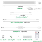 Led Under Cupboard Kitchen Lights, Dimmable Bar Cupboard Lights with Remote Control for Wardrobe,Cupboards, Closets, Display Cabinets（Natural White,2 Pack）