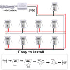 Mini LED Downlights for Ceiling 9 Pack,Cold White 6000K LED Recessed Ceiling Lights Spot Lights for Living Room Bedroom Kitchen Garden [Energy Class E]