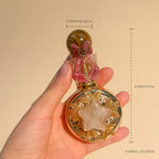 Healing natural crystal perfume bottle(25ml)-rose quartz aventurine Moon style