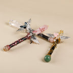 Handmade Crystal Wand, Natural Raw Gemstone Scepter, Magic Healing Wand White Crystal