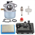 799868 Carburetor with 496116 795259 Air Filter Base, Fits 124l02 124t02 124t05 124t07 Approx..