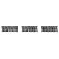 Checkered Kitchen Curtain Farmhouse Style 3-Pack Window Decoration in Black and White