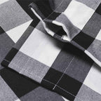 Checkered Kitchen Curtain Farmhouse Style 3-Pack Window Decoration in Black and White
