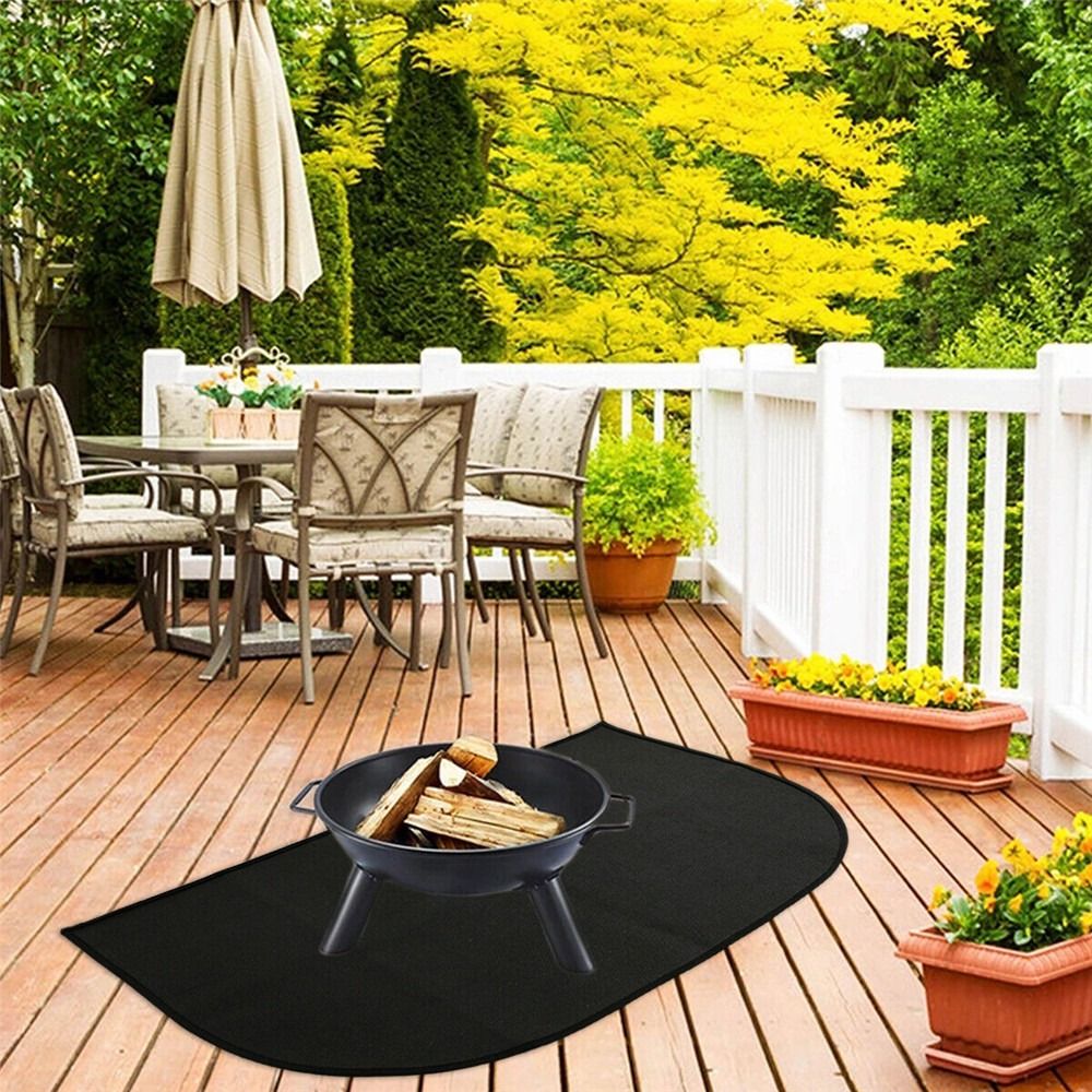 Fireproof Mat for Fireplace, Hearth & Grill Floor Protector 50X80CM