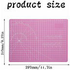 Cutting Mat, Sewing Mat, Cutting Base, Cutting Pads, Self-Healing Cutting Mat, for Fabric, Quilting, Sewing, Scrapbooking (Pink)