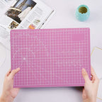 Cutting Mat, Sewing Mat, Cutting Base, Cutting Pads, Self-Healing Cutting Mat, for Fabric, Quilting, Sewing, Scrapbooking (Pink)